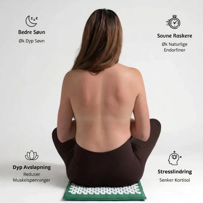Nordic-Healing Akupressurmatte for stress, spenninger og bedre søvn