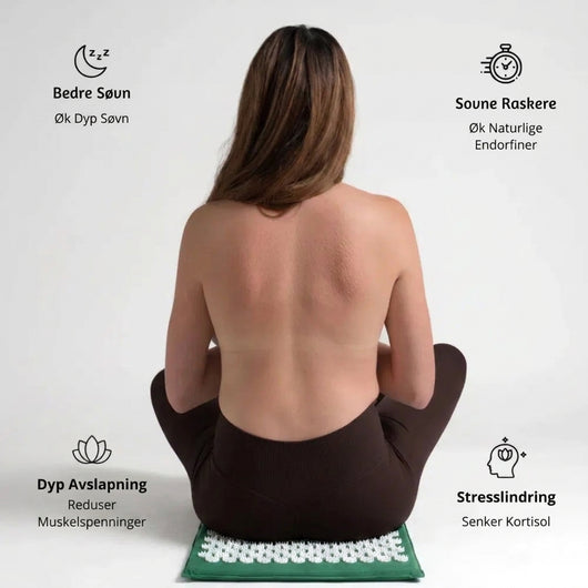 Nordic-Healing Akupressurmatte for stress, spenninger og bedre søvn